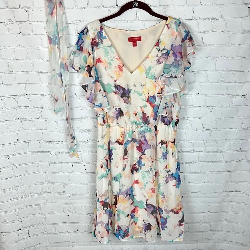 Signature by Sangria Floral Lined Dress Size 8